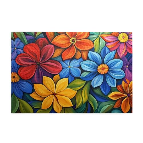 Bunt Puzzle 2000 Teile Erwachsene Blume, Puzzles mit Verpackung Box und Poster, Lustig Stress Abbauen Familien Unterhaltungsspiele für Raumdekoration, Kreative Geschenke für Männer/Frauen 1T-1519 von Tamalsj