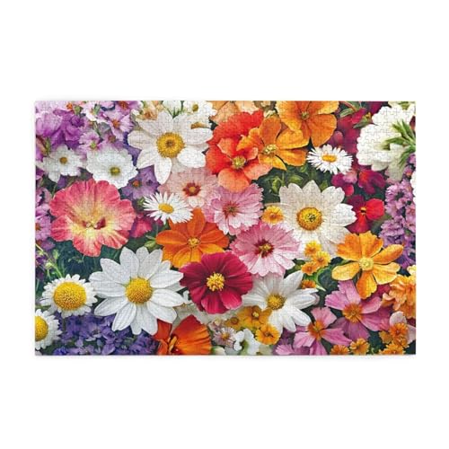 Bunt Puzzle 2000 Teile Erwachsene Blume, Puzzles mit Verpackung Box und Poster, Lustig Stress Abbauen Familien Unterhaltungsspiele für Raumdekoration, Kreative Geschenke für Männer/Frauen 1T-255 von Tamalsj