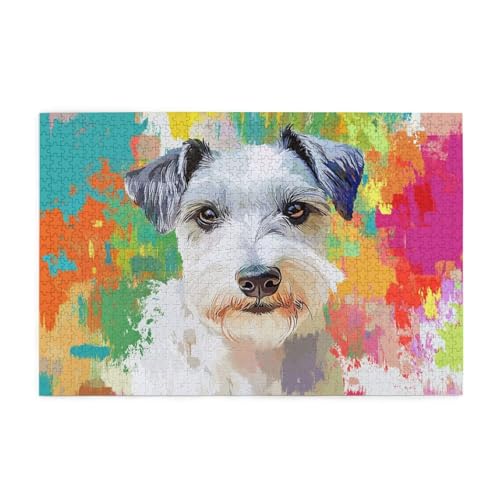 Bunt Puzzle 2000 Teile Erwachsene Hund, Puzzles mit Verpackung Box und Poster, Lustig Stress Abbauen Familien Unterhaltungsspiele für Raumdekoration, Kreative Geschenke für Männer/Frauen 1T-448 von Tamalsj