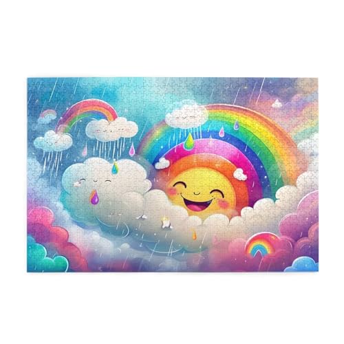 Bunt Puzzle 2000 Teile Erwachsene Niedlich, Puzzles mit Verpackung Box und Poster, Lustig Stress Abbauen Familien Unterhaltungsspiele für Raumdekoration, Kreative Geschenke für Männer/Frauen 1T-1899 von Tamalsj