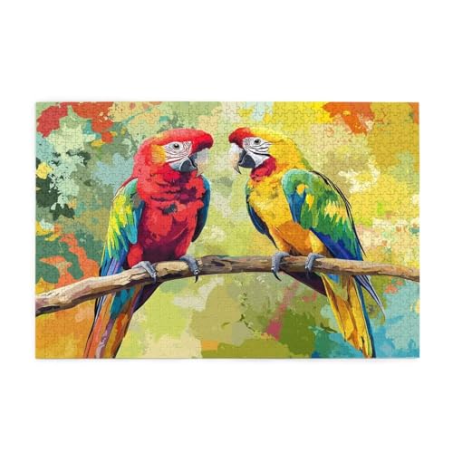 Bunt Puzzle 4000 Teile Erwachsene Papagei, Puzzles mit Verpackung Box und Poster, Lustig Stress Abbauen Familien Unterhaltungsspiele für Raumdekoration, Kreative Geschenke für Männer/Frauen 1T-652 von Tamalsj