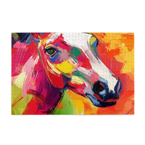 Bunt Puzzle 4000 Teile Erwachsene Tier, Puzzles mit Verpackung Box und Poster, Lustig Stress Abbauen Familien Unterhaltungsspiele für Raumdekoration, Kreative Geschenke für Männer/Frauen 1T-1476 von Tamalsj