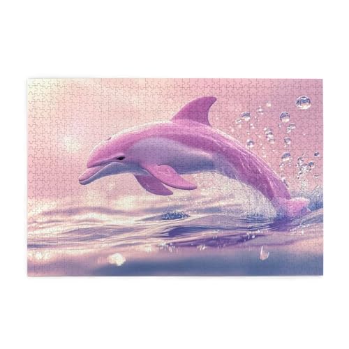 Delphin Puzzle 2000 Teile Erwachsene Meer, Puzzles mit Verpackung Box und Poster, Lustig Stress Abbauen Familien Unterhaltungsspiele für Raumdekoration, Kreative Geschenke für Männer/Frauen 1T-336 von Tamalsj