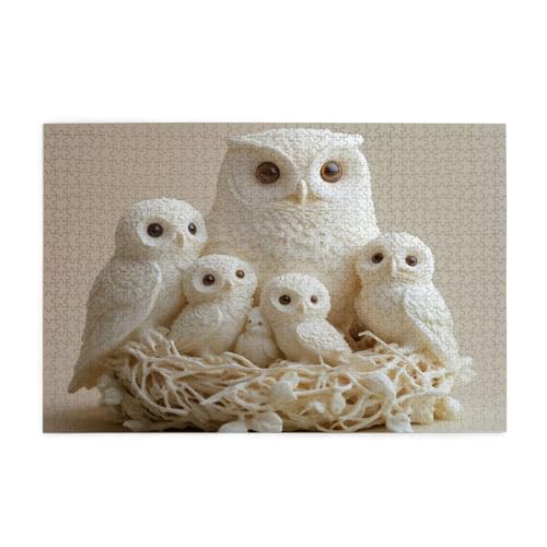 Eule Puzzle 4000 Teile Erwachsene Tier, Puzzles mit Verpackung Box und Poster, Lustig Stress Abbauen Familien Unterhaltungsspiele für Raumdekoration, Kreative Geschenke für Männer/Frauen 1T-430 von Tamalsj