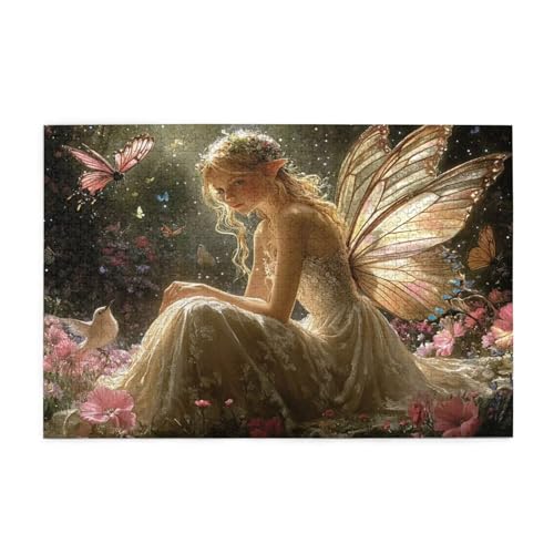 Fee Puzzle 2000 Teile Erwachsene Blume, Puzzles mit Verpackung Box und Poster, Lustig Stress Abbauen Familien Unterhaltungsspiele für Raumdekoration, Kreative Geschenke für Männer/Frauen 1T-1721 von Tamalsj