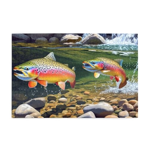 Fisch Puzzle 4000 Teile Erwachsene Landschaft, Puzzles mit Verpackung Box und Poster, Lustig Stress Abbauen Familien Unterhaltungsspiele, Kreative Geschenke für Männer/Frauen Raumdekoration 1T-1980 von Tamalsj