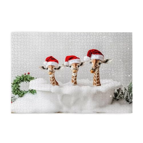 Giraffe Puzzle 2000 Teile Erwachsene Tier, Puzzles mit Verpackung Box und Poster, Lustig Stress Abbauen Familien Unterhaltungsspiele für Raumdekoration, Kreative Geschenke für Männer/Frauen 1T-349 von Tamalsj