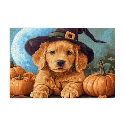 Halloween Puzzle 4000 Teile Erwachsene Hund, Puzzles mit Verpackung Box und Poster, Lustig Stress Abbauen Familien Unterhaltungsspiele für Raumdekoration, Kreative Geschenke für Männer/Frauen 1T-1410 von Tamalsj