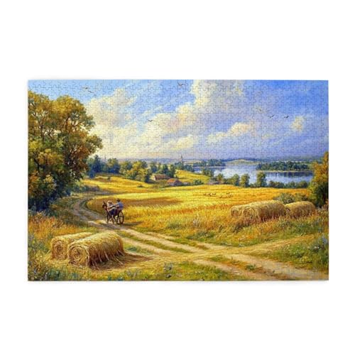Herbst Puzzle 2000 Teile Erwachsene Bauernhof, Puzzles mit Verpackung Box und Poster, Lustig Stress Abbauen Familien Unterhaltungsspiele für Raumdekoration, Kreative Geschenke für Männer/Frauen 1T-853 von Tamalsj