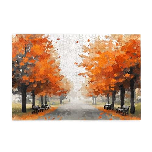 Herbst Puzzle 4000 Teile Erwachsene Baum, Puzzles mit Verpackung Box und Poster, Lustig Stress Abbauen Familien Unterhaltungsspiele für Raumdekoration, Kreative Geschenke für Männer/Frauen 1T-749 von Tamalsj