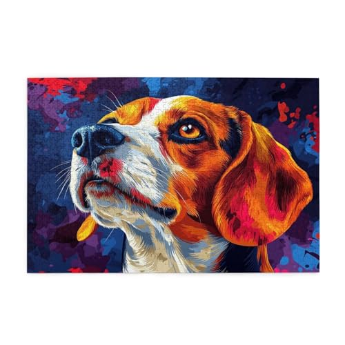 Hund Puzzle 2000 Teile Erwachsene Abstrakt, Puzzles mit Verpackung Box und Poster, Lustig Stress Abbauen Familien Unterhaltungsspiele für Raumdekoration, Kreative Geschenke für Männer/Frauen 1T-1446 von Tamalsj