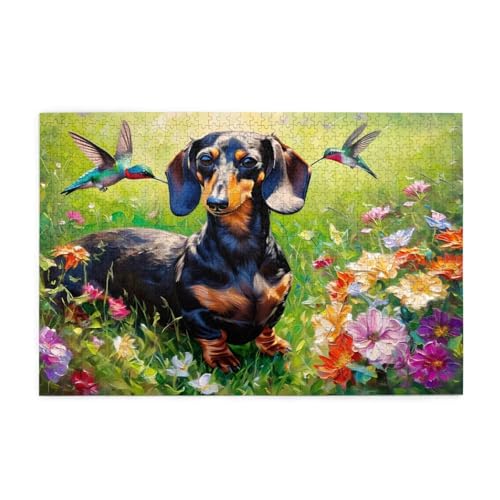 Hund Puzzle 2000 Teile Erwachsene Bird, Puzzles mit Verpackung Box und Poster, Lustig Stress Abbauen Familien Unterhaltungsspiele für Raumdekoration, Kreative Geschenke für Männer/Frauen 1T-1865 von Tamalsj
