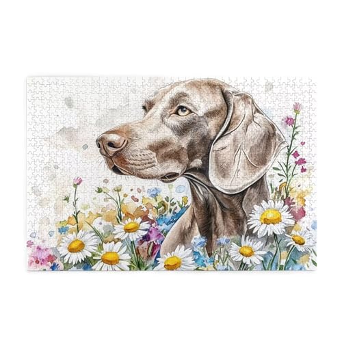 Hund Puzzle 2000 Teile Erwachsene Gänseblümchen, Puzzles mit Verpackung Box und Poster, Lustig Stress Abbauen Familien Unterhaltungsspiele, Kreative Geschenke für Männer/Frauen Raumdekoration 1T-589 von Tamalsj