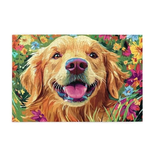 Hund Puzzle 4000 Teile Erwachsene Bunt, Puzzles mit Verpackung Box und Poster, Lustig Stress Abbauen Familien Unterhaltungsspiele für Raumdekoration, Kreative Geschenke für Männer/Frauen 1T-1635 von Tamalsj