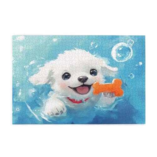 Hund Puzzle 4000 Teile Erwachsene Meer, Puzzles mit Verpackung Box und Poster, Lustig Stress Abbauen Familien Unterhaltungsspiele für Raumdekoration, Kreative Geschenke für Männer/Frauen 1T-439 von Tamalsj