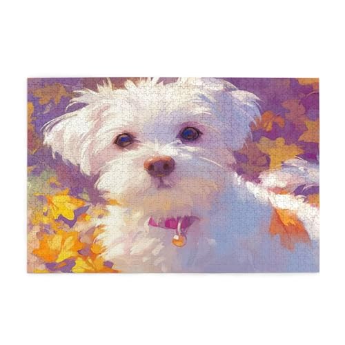 Hund Puzzle 4000 Teile Erwachsene Niedlich, Puzzles mit Verpackung Box und Poster, Lustig Stress Abbauen Familien Unterhaltungsspiele für Raumdekoration, Kreative Geschenke für Männer/Frauen 1T-1188 von Tamalsj