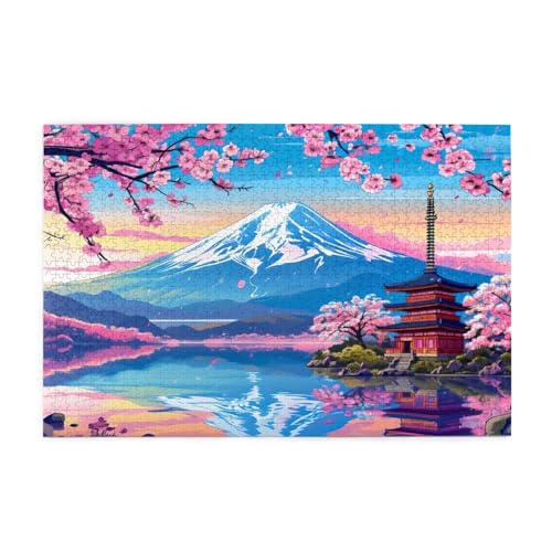 Japan Puzzle 4000 Teile Erwachsene Berg, Puzzles mit Verpackung Box und Poster, Lustig Stress Abbauen Familien Unterhaltungsspiele für Raumdekoration, Kreative Geschenke für Männer/Frauen 1T-1996 von Tamalsj