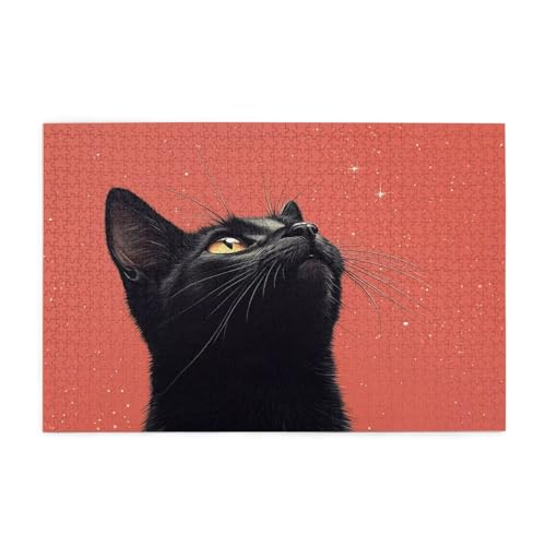 Katze Puzzle 1000 Teile Erwachsene Niedlich, Puzzles mit Verpackung Box und Poster, Lustig Stress Abbauen Familien Unterhaltungsspiele für Raumdekoration, Kreative Geschenke für Männer/Frauen 1T-571 von Tamalsj