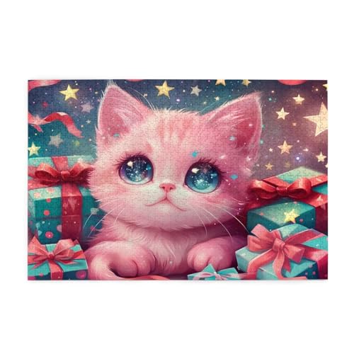 Katze Puzzle 2000 Teile Erwachsene Weihnachten, Puzzles mit Verpackung Box und Poster, Lustig Stress Abbauen Familien Unterhaltungsspiele, Kreative Geschenke für Männer/Frauen Raumdekoration 1T-1818 von Tamalsj