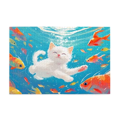 Katze Puzzle 4000 Teile Erwachsene Fisch, Puzzles mit Verpackung Box und Poster, Lustig Stress Abbauen Familien Unterhaltungsspiele für Raumdekoration, Kreative Geschenke für Männer/Frauen 1T-2071 Katze Puzzle 4000 Teile Erwachsene Fisch, Puzzles mit Verpackung Box und Poster, Lustig Stress Abbauen Familien Unterhaltungsspiele für Raumdekoration, Kreative Geschenke für Männer/Frauen 1T-2071 von Tamalsj