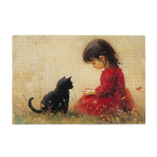 Katze Puzzle 4000 Teile Erwachsene Mädchen, Puzzles mit Verpackung Box und Poster, Lustig Stress Abbauen Familien Unterhaltungsspiele für Raumdekoration, Kreative Geschenke für Männer/Frauen 1T-382 von Tamalsj