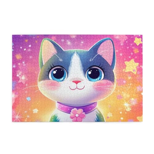 Katze Puzzle 4000 Teile Erwachsene Traum, Puzzles mit Verpackung Box und Poster, Lustig Stress Abbauen Familien Unterhaltungsspiele für Raumdekoration, Kreative Geschenke für Männer/Frauen 1T-1416 von Tamalsj
