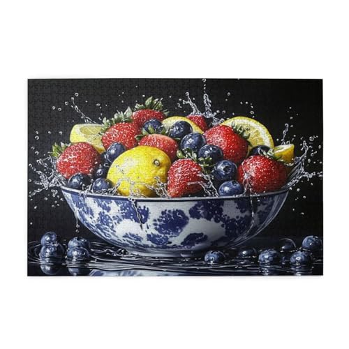 Küche Puzzle 2000 Teile Erwachsene Obst, Puzzles mit Verpackung Box und Poster, Lustig Stress Abbauen Familien Unterhaltungsspiele für Raumdekoration, Kreative Geschenke für Männer/Frauen 1T-550 von Tamalsj