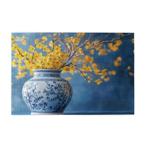 Landschaft Puzzle 1000 Teile Erwachsene Blume, Puzzles mit Verpackung Box und Poster, Lustig Stress Abbauen Familien Unterhaltungsspiele für Raumdekoration, Kreative Geschenke für Männer/Frauen 1T-396 von Tamalsj
