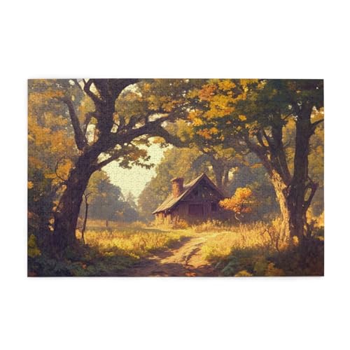 Landschaft Puzzle 1000 Teile Erwachsene Kabine, Puzzles mit Verpackung Box und Poster, Lustig Stress Abbauen Familien Unterhaltungsspiele, Kreative Geschenke für Männer/Frauen Raumdekoration 1T-1212 von Tamalsj