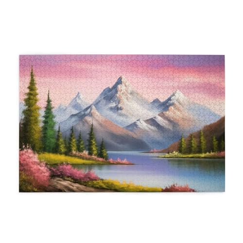 Landschaft Puzzle 2000 Teile Erwachsene Berg, Puzzles mit Verpackung Box und Poster, Lustig Stress Abbauen Familien Unterhaltungsspiele für Raumdekoration, Kreative Geschenke für Männer/Frauen 1T-605 von Tamalsj