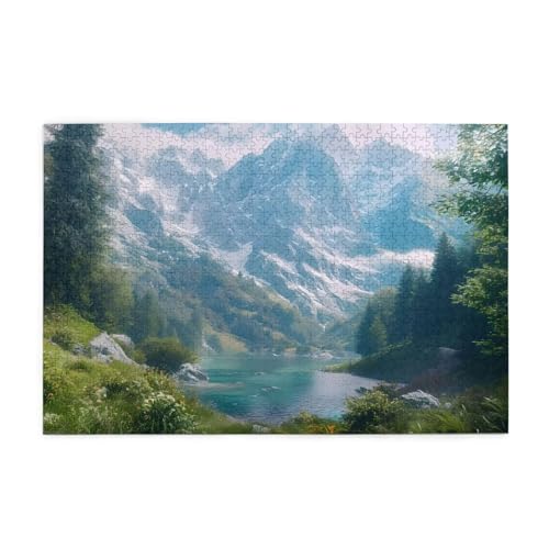 Landschaft Puzzle 2000 Teile Erwachsene Berg, Puzzles mit Verpackung Box und Poster, Lustig Stress Abbauen Familien Unterhaltungsspiele für Raumdekoration, Kreative Geschenke für Männer/Frauen 1T-1054 von Tamalsj