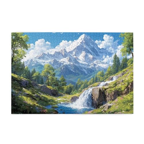 Landschaft Puzzle 2000 Teile Erwachsene Berg, Puzzles mit Verpackung Box und Poster, Lustig Stress Abbauen Familien Unterhaltungsspiele für Raumdekoration, Kreative Geschenke für Männer/Frauen 1T-1551 von Tamalsj