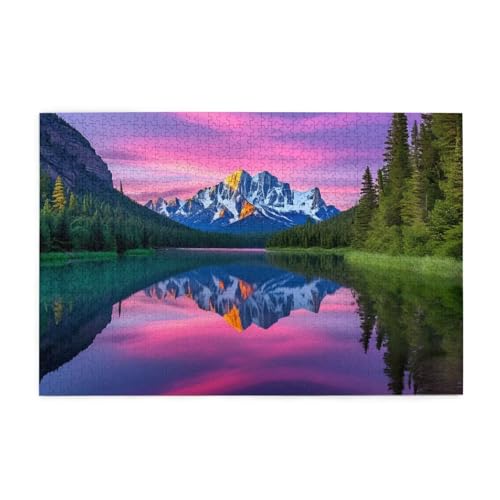 Landschaft Puzzle 2000 Teile Erwachsene Berg, Puzzles mit Verpackung Box und Poster, Lustig Stress Abbauen Familien Unterhaltungsspiele für Raumdekoration, Kreative Geschenke für Männer/Frauen 1T-2036 von Tamalsj