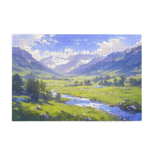 Landschaft Puzzle 4000 Teile Erwachsene Berg, Puzzles mit Verpackung Box und Poster, Lustig Stress Abbauen Familien Unterhaltungsspiele für Raumdekoration, Kreative Geschenke für Männer/Frauen 1T-1164 von Tamalsj
