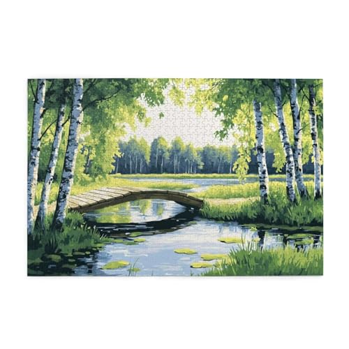 Landschaft Puzzle 4000 Teile Erwachsene Brücke, Puzzles mit Verpackung Box und Poster, Lustig Stress Abbauen Familien Unterhaltungsspiele, Kreative Geschenke für Männer/Frauen Raumdekoration 1T-864 von Tamalsj