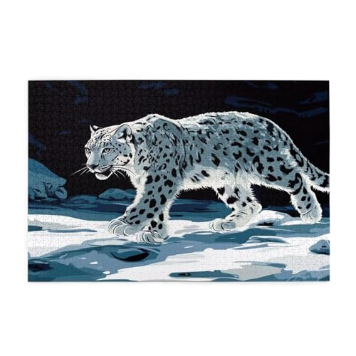 Leopard Puzzle 4000 Teile Erwachsene Tier, Puzzles mit Verpackung Box und Poster, Lustig Stress Abbauen Familien Unterhaltungsspiele für Raumdekoration, Kreative Geschenke für Männer/Frauen 1T-685 von Tamalsj