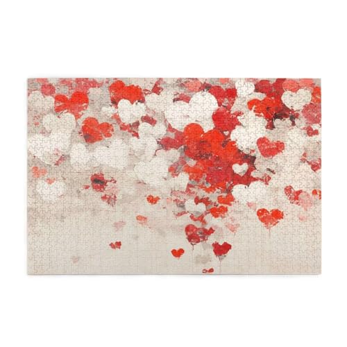 Liebe Puzzle 2000 Teile Erwachsene Rot, Puzzles mit Verpackung Box und Poster, Lustig Stress Abbauen Familien Unterhaltungsspiele für Raumdekoration, Kreative Geschenke für Männer/Frauen 1T-391 von Tamalsj