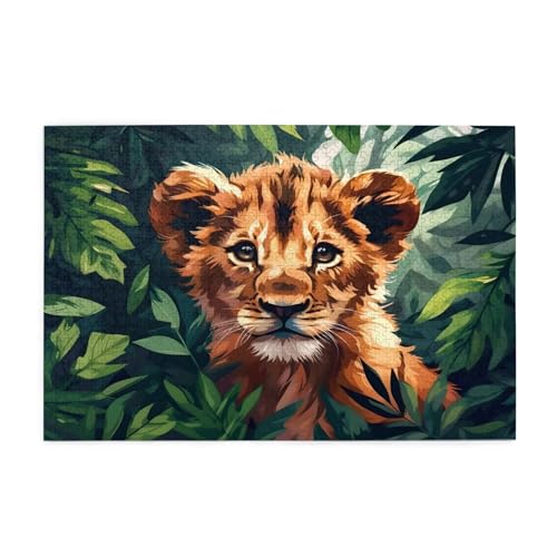 Löwe Puzzle 4000 Teile Erwachsene Landschaft, Puzzles mit Verpackung Box und Poster, Lustig Stress Abbauen Familien Unterhaltungsspiele für Raumdekoration, Kreative Geschenke für Männer/Frauen 1T-1814 von Tamalsj