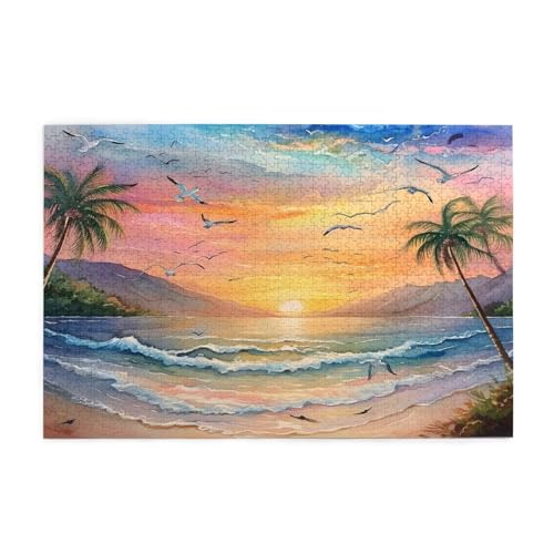 Meer Puzzle 1000 Teile Erwachsene Sonnenuntergang, Puzzles mit Verpackung Box und Poster, Lustig Stress Abbauen Familien Unterhaltungsspiele, Kreative Geschenke für Männer/Frauen Raumdeko 1T-2061 Meer Puzzle 1000 Teile Erwachsene Sonnenuntergang, Puzzles mit Verpackung Box und Poster, Lustig Stress Abbauen Familien Unterhaltungsspiele, Kreative Geschenke für Männer/Frauen Raumdeko 1T-2061 von Tamalsj