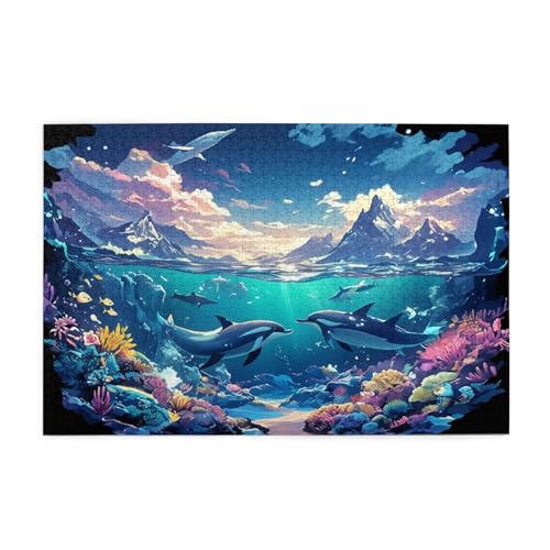 Meer Puzzle 2000 Teile Erwachsene Berg, Puzzles mit Verpackung Box und Poster, Lustig Stress Abbauen Familien Unterhaltungsspiele für Raumdekoration, Kreative Geschenke für Männer/Frauen 1T-1197 von Tamalsj