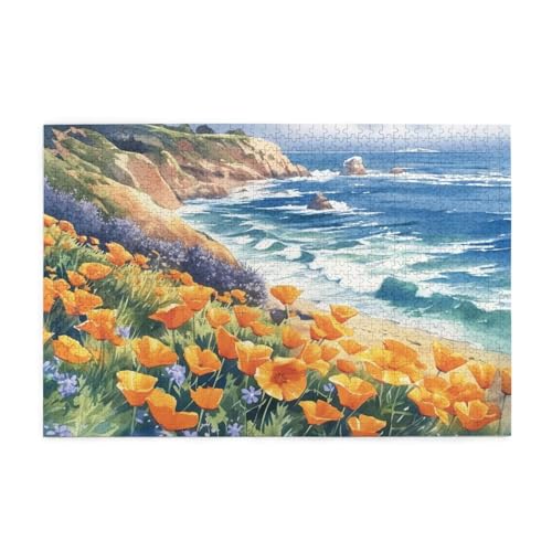 Meer Puzzle 2000 Teile Erwachsene Blume, Puzzles mit Verpackung Box und Poster, Lustig Stress Abbauen Familien Unterhaltungsspiele für Raumdekoration, Kreative Geschenke für Männer/Frauen 1T-1503 von Tamalsj