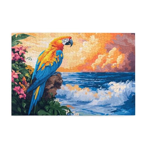 Meer Puzzle 2000 Teile Erwachsene Papagei, Puzzles mit Verpackung Box und Poster, Lustig Stress Abbauen Familien Unterhaltungsspiele für Raumdekoration, Kreative Geschenke für Männer/Frauen 1T-1555 von Tamalsj