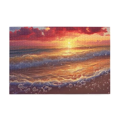 Meer Puzzle 2000 Teile Erwachsene Sonnenuntergang, Puzzles mit Verpackung Box und Poster, Lustig Stress Abbauen Familien Unterhaltungsspiele, Kreative Geschenke für Männer/Frauen Raumdeko 1T-2023 von Tamalsj