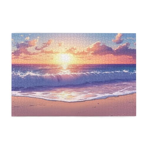 Meer Puzzle 4000 Teile Erwachsene Sonnenuntergang, Puzzles mit Verpackung Box und Poster, Lustig Stress Abbauen Familien Unterhaltungsspiele, Kreative Geschenke für Männer/Frauen Raumdekoration 1T-592 von Tamalsj