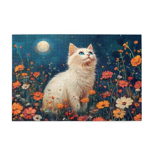 Mond Puzzle 4000 Teile Erwachsene Katze, Puzzles mit Verpackung Box und Poster, Lustig Stress Abbauen Familien Unterhaltungsspiele für Raumdekoration, Kreative Geschenke für Männer/Frauen 1T-1308 Mond Puzzle 4000 Teile Erwachsene Katze, Puzzles mit Verpackung Box und Poster, Lustig Stress Abbauen Familien Unterhaltungsspiele für Raumdekoration, Kreative Geschenke für Männer/Frauen 1T-1308 von Tamalsj