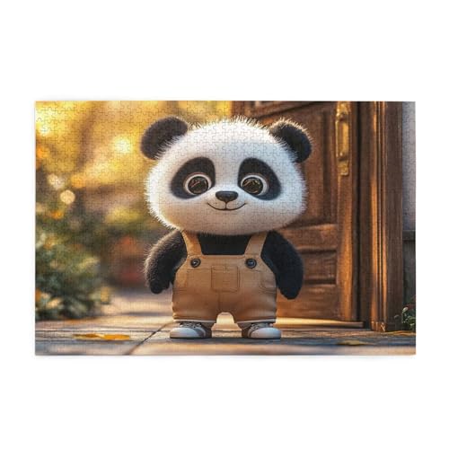 Panda Puzzle 1000 Teile Erwachsene Landschaft, Puzzles mit Verpackung Box und Poster, Lustig Stress Abbauen Familien Unterhaltungsspiele für Raumdekoration, Kreative Geschenke für Männer/Frauen 1T-462 von Tamalsj