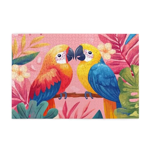 Papagei Puzzle 1000 Teile Erwachsene Bunt, Puzzles mit Verpackung Box und Poster, Lustig Stress Abbauen Familien Unterhaltungsspiele für Raumdekoration, Kreative Geschenke für Männer/Frauen 1T-782 von Tamalsj