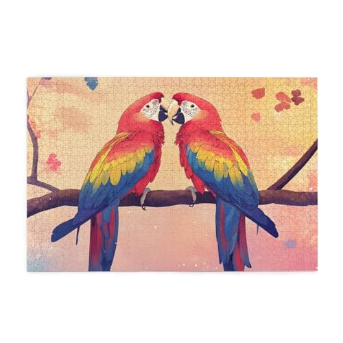 Papagei Puzzle 1000 Teile Erwachsene Tier, Puzzles mit Verpackung Box und Poster, Lustig Stress Abbauen Familien Unterhaltungsspiele für Raumdekoration, Kreative Geschenke für Männer/Frauen 1T-653 von Tamalsj