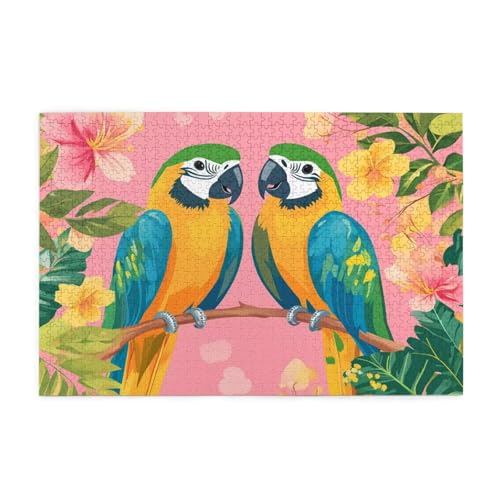 Papagei Puzzle 4000 Teile Erwachsene Blume, Puzzles mit Verpackung Box und Poster, Lustig Stress Abbauen Familien Unterhaltungsspiele für Raumdekoration, Kreative Geschenke für Männer/Frauen 1T-767 von Tamalsj