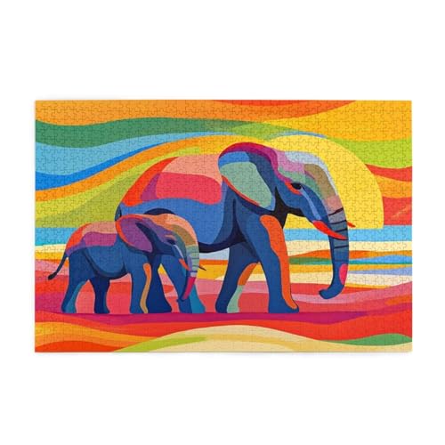 Puzzle 1500 Teile Abstrakt, Elefant Holz XXL Puzzle Erwachsene mit Schachtel und Poster, Schwierige, Herausfordernde und Interessant Spiele für Anfänger, Männer/Frauen Wohndekoration Geschenke 1T-1440 Puzzle 1500 Teile Abstrakt, Elefant Holz XXL Puzzle Erwachsene mit Schachtel und Poster, Schwierige, Herausfordernde und Interessant Spiele für Anfänger, Männer/Frauen Wohndekoration Geschenke 1T-1440 von Tamalsj